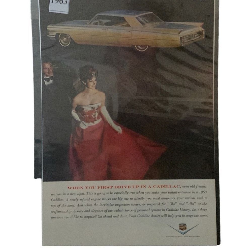 Vintage 1963 Cadillac When You First Drive Up Ad Advertisement